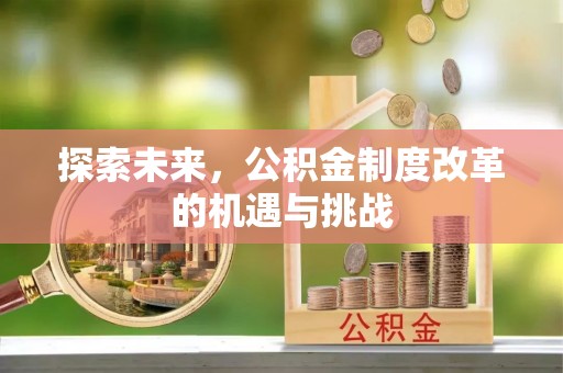 鹿泉探索未来，公积金制度改革的机遇与挑战