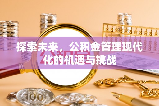 鹿泉探索未来，公积金管理现代化的机遇与挑战