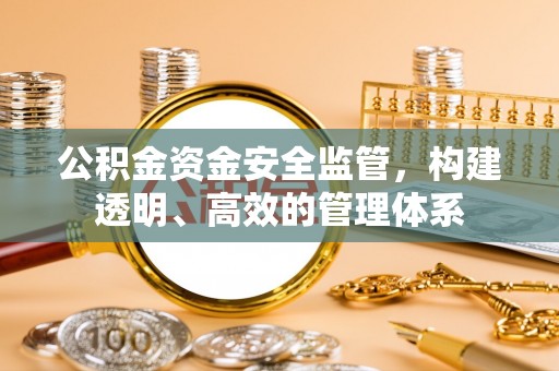 鹿泉公积金资金安全监管，构建透明、高效的管理体系