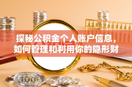 鹿泉探秘公积金个人账户信息，如何管理和利用你的隐形财富