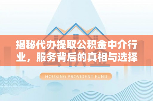 鹿泉揭秘代办提取公积金中介行业，服务背后的真相与选择指南