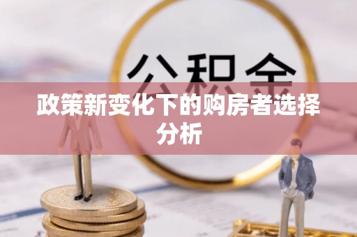 鹿泉政策新变化下的购房者选择分析