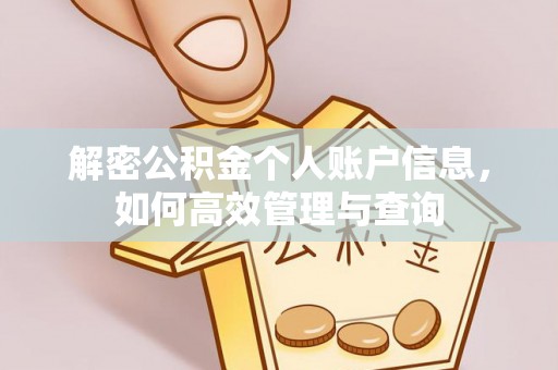 鹿泉解密公积金个人账户信息，如何高效管理与查询
