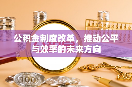 鹿泉公积金制度改革，推动公平与效率的未来方向
