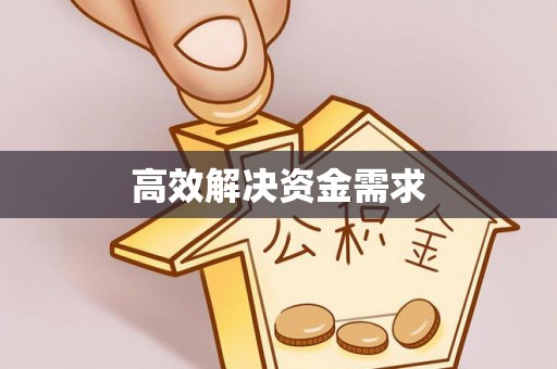 鹿泉高效解决资金需求