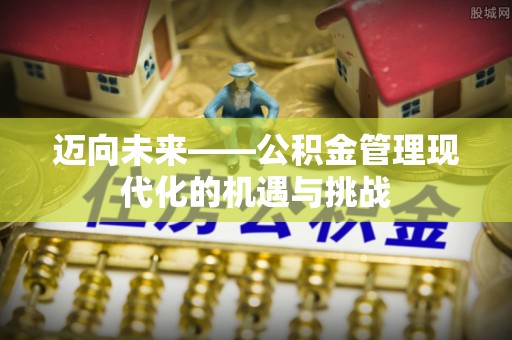 鹿泉迈向未来——公积金管理现代化的机遇与挑战
