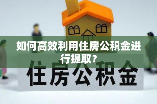 鹿泉如何高效利用住房公积金进行提取？