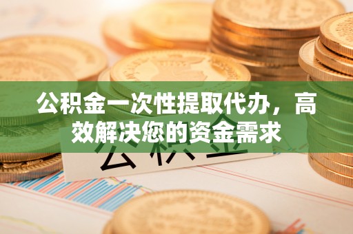 鹿泉公积金一次性提取代办，高效解决您的资金需求